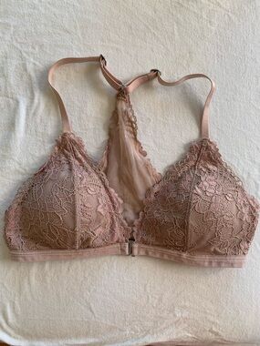 Abercrombie & Fitch Dusty Rose/Mauve  Lace front-closure Bralette size S